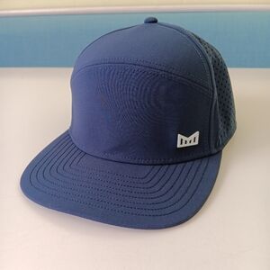 Melin Trenches Hydro Hat Mens Blue Snapback Perforated Performance